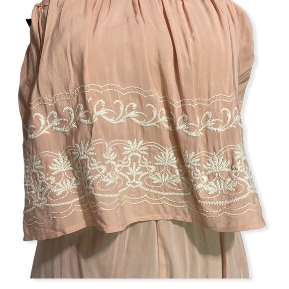 Love Tree Strapless Romper Women's Medium Pink Embroidered Boho NWOT Vacation - Picture 3 of 9